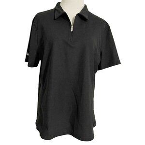 Nivo Sports XXL Collared Golf Shirt Polo Short Sleeve Black
